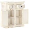 vidaXL Sideboard White 65x30x75 cm Solid Mango Wood