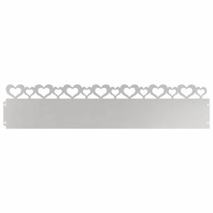 vidaXL Lawn Edgings 10 pcs 103 x 0.05 x 22 cm Stainless Steel Silver