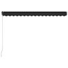 vidaXL Manual Retractable Awning with LED 450x300 cm Anthracite