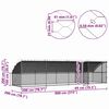 vidaXL Chicken Cage 4 pcs Silver 800 x 200 x 198.5 cm Galvanised Steel