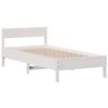 vidaXL Bed Frame without Mattress White 90x200 cm Solid Wood Pine