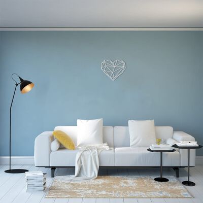 Homemania Wall Decoration Heart 47x40 cm Steel Silver