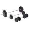 vidaXL Weight Bench with Weight Rack, Barbell and Dumbbell Set 90 kg