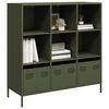 vidaXL Highboard&nbsp;Olive Green 101.5x39x103.5 cm Steel