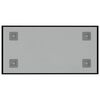 vidaXL Wall-mounted Magnetic Board Black 40x20 cm Tempered Glass