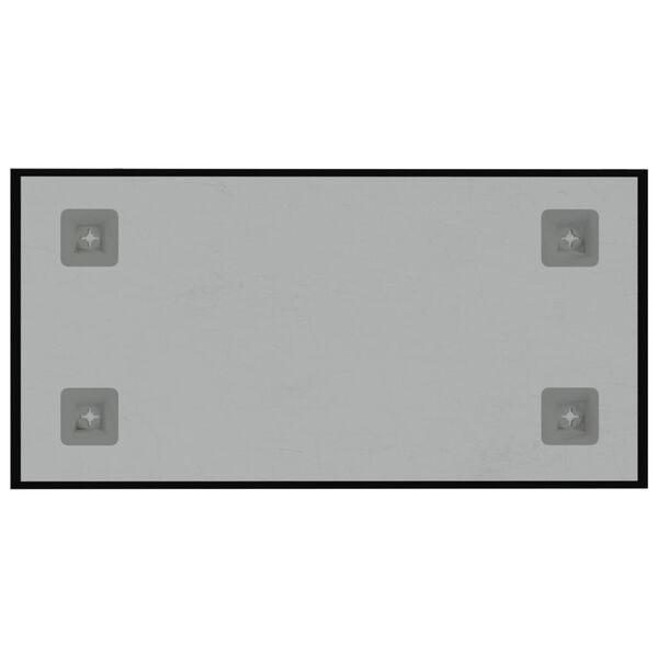 vidaXL Wall-mounted Magnetic Board Black 40x20 cm Tempered Glass