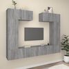 vidaXL 6 Piece TV Cabinet Set Grey Sonoma Engineered Wood