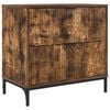 vidaXL Bedside Table Smoked oak 63.5 x 36 x 61 cm Engineered wood