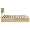 vidaXL Bed Frame with Drawer Sonoma Oak 200 x 200 cm Engineered Wood