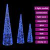 vidaXL Christmas Tree with 90 LEDs 3 pcs Blue 20 x 20 x 80 cm Acrylic