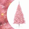 vidaXL Artificial Pre-lit Christmas Tree with 300 LEDs Pink 240 cm PVC