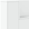 vidaXL Headboard Cabinet with LED White 180 x 16.5 x 103.5 cm