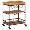 vidaXL Bar Cart 60x40x80 cm Solid Wood Acacia and Iron