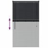 vidaXL Window Blind with Curtains Manual Black Aluminium