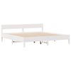 vidaXL Bed Frame without Mattress White 200x200 cm Solid Wood Pine