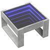 vidaXL Coffee Table with Infinity LED Concrete Grey 50x53x30 cm