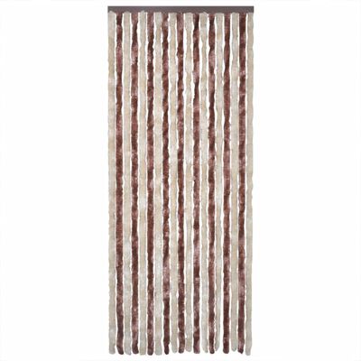 vidaXL Fly Curtain Beige and Light Brown 100x200 cm Chenille