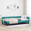 vidaXL Corner Bed Frame with Headboard Turquoise 90 cm x 190 cm Velvet