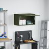 vidaXL Wall Cabinet for Garage with Gas-lift Door Olive green