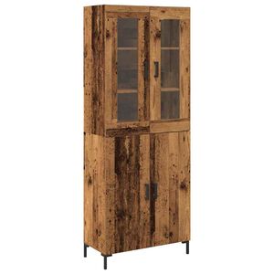 vidaXL Highboard 2 pcs Old wood 69.5 x 34 x 180 cm Engineered Wood