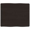 vidaXL Table Top Dark Brown 60x50x(2-6)cm Treated Solid Wood Live Edge