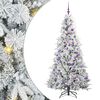 vidaXL Artificial Hinged Christmas Tree White 180 cm PE and PVC