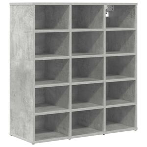 vidaXL Shoe Cabinet 77.5 x 30 x 83.5 cm Engineered Wood Concrete grey
