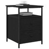 vidaXL Bedside Cabinet Black Oak 34 x 35.5 x 50 cm Engineered Wood