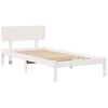 vidaXL Bed Frame with Headboard White 75 x 190 cm Solid Pine Wood