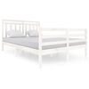 vidaXL Bed Frame without Mattress White Solid Wood 140x200 cm (810431+814095)