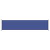 vidaXL Patio Retractable Side Awning 140x600 cm Blue