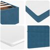 vidaXL Ottoman Bed with Mattresses Dark Blue 140x190cm Velvet