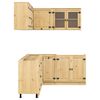 vidaXL Cabinet with Drawer SKI 10 pcs Honey Brown Solid Pine Wood