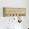 vidaXL Wall-Mounted Coat Rack with Shelf Sonoma Oak 80 x 20 x 30 cm
