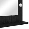 vidaXL Vanity Mirror Rectangular with Mirror Black Oak 70 x 50 x 18 cm