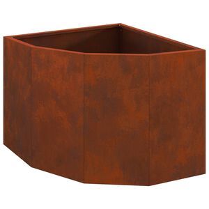 vidaXL Corner Planter Rusty 45 x 45 x 35 cm Weathering steel