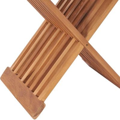 vidaXL Folding Stool 40x32x45 cm Solid Teak Wood