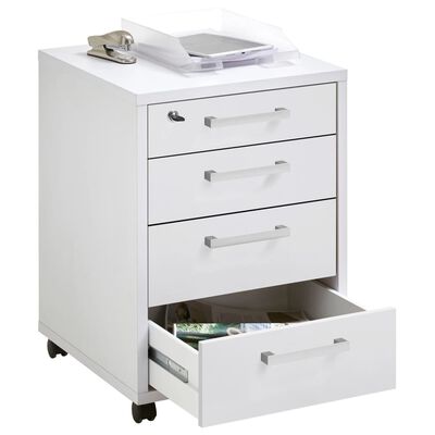FMD Mobile Drawer Cabinet 48x49.5x65.5 cm White