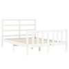 vidaXL Bed Frame without Mattress White 140x200 cm Solid Wood Pine