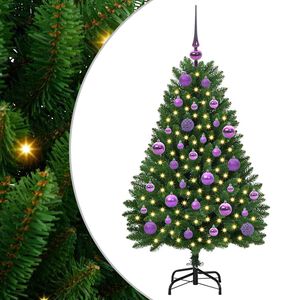 vidaXL Artificial Christmas Tree 120 cm 150 LEDs Warm White Green