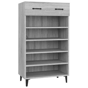 vidaXL Shoe Cabinet Grey Sonoma 60x35x105 cm Engineered Wood