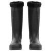 vidaXL Rian Boots with Removable Socks Black Size 44 PVC