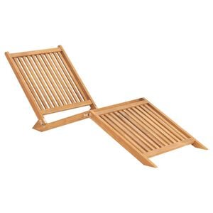 vidaXL Sun Lounger Solid Teak Wood