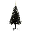 vidaXL Christmas Tree with 150 LEDs with Stand Black 150 cm PVC