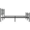 vidaXL Metal Bed Frame without Mattress with Footboard Black 183x213cm