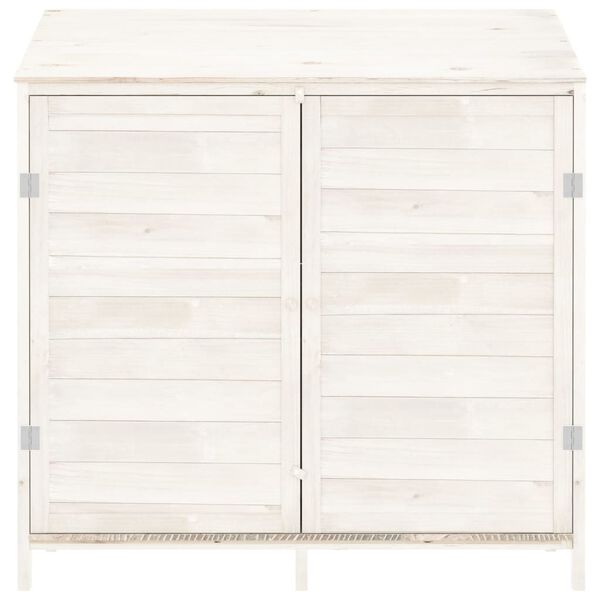 vidaXL Garden Shed White 102x52x112 cm Solid Wood Fir