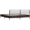 vidaXL Bed Frame without Mattress Brown Oak 180x200 cm Super King