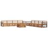 vidaXL Outdoor Sofa Set 9 pcs Natural Solid Acacia Wood
