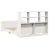 vidaXL Bookcase Bed without Mattress White 120x190 cm Small Double Solid Wood