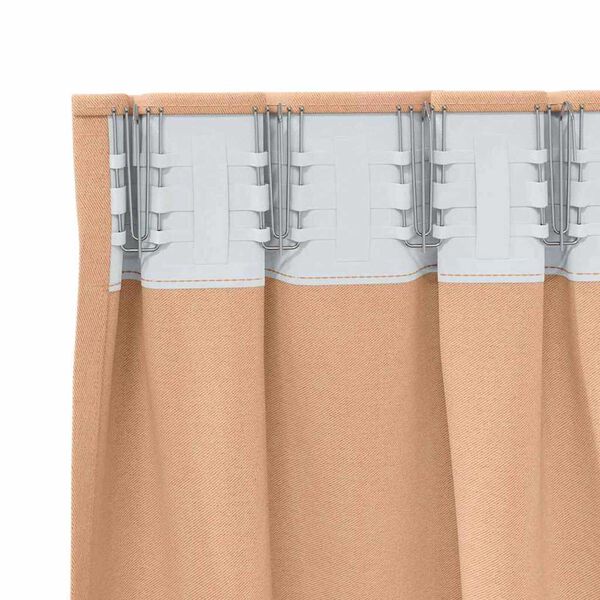 vidaXL Blackout Curtains with Rings 2 pcs Light Brown 245 x 140 cm